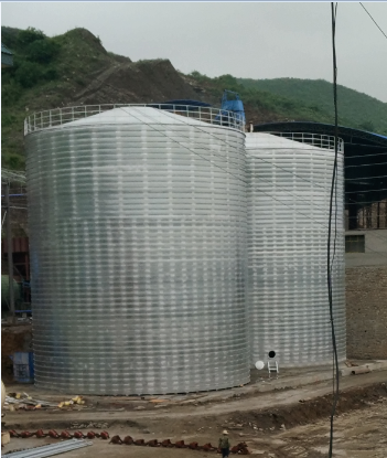 鄂城粮食钢板仓的安装全过程不用热焊接